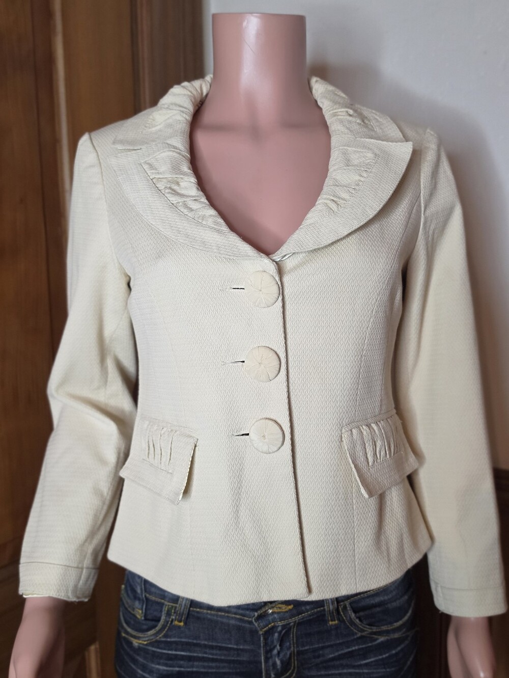 Nanette Lepore Cream Blazer Size 8